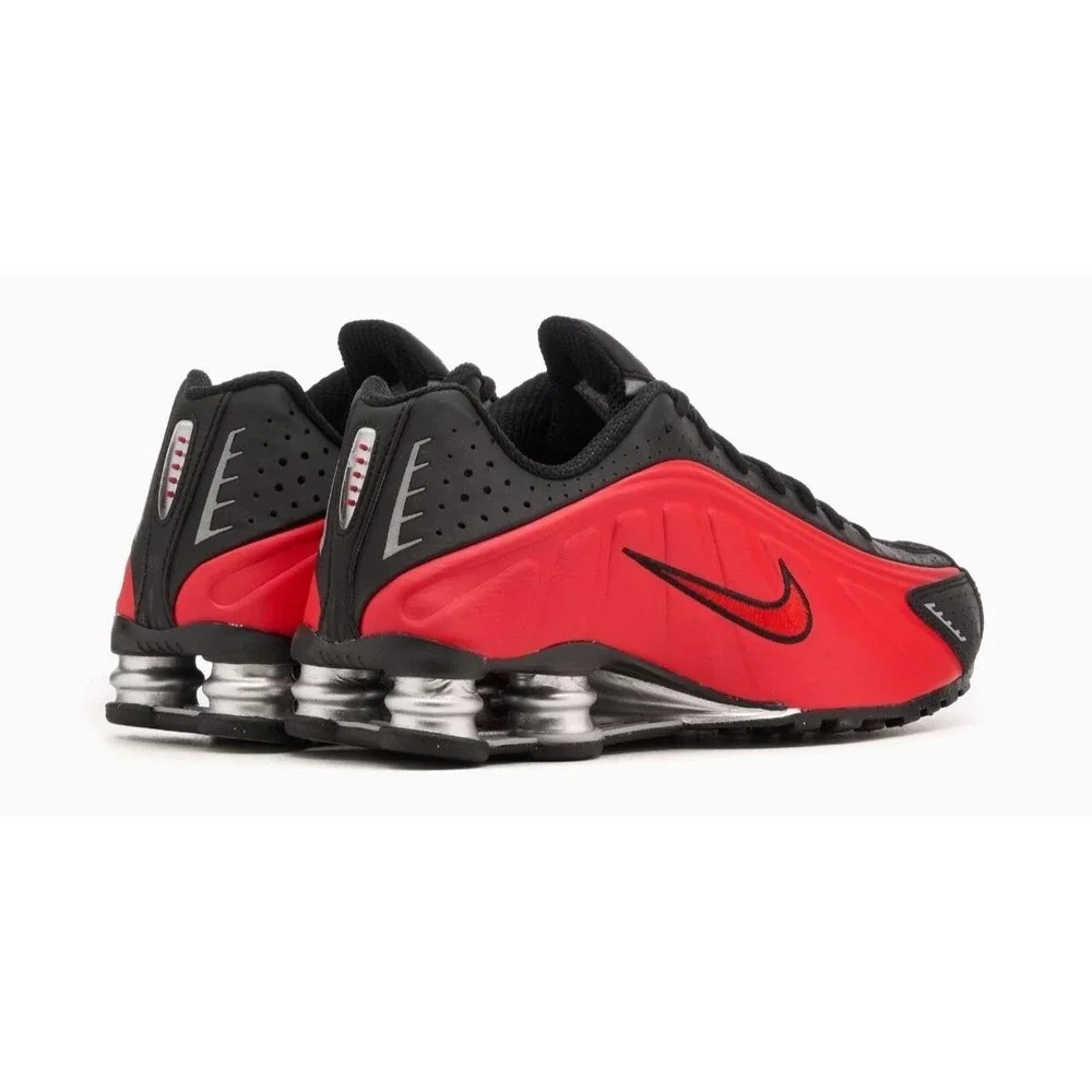 Nike Shox R4 Men Black Comet Red Metallic Silver BV1111-008 Running Shoes 9‎